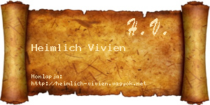 Heimlich Vivien névjegykártya